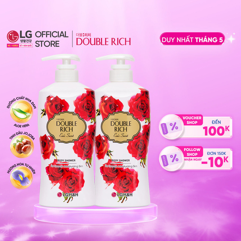 Ảnh Combo 2 Sữa tắm Double Rich hương hoa chiết xuất từ thiên nhiên - Eva Secret 1