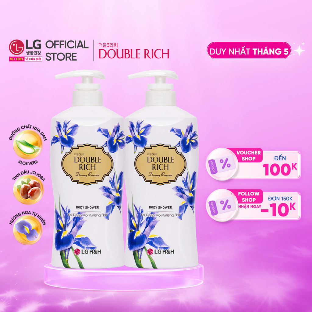 Ảnh Combo 2 Sữa tắm Double Rich hương hoa chiết xuất từ thiên nhiên - Iris 1