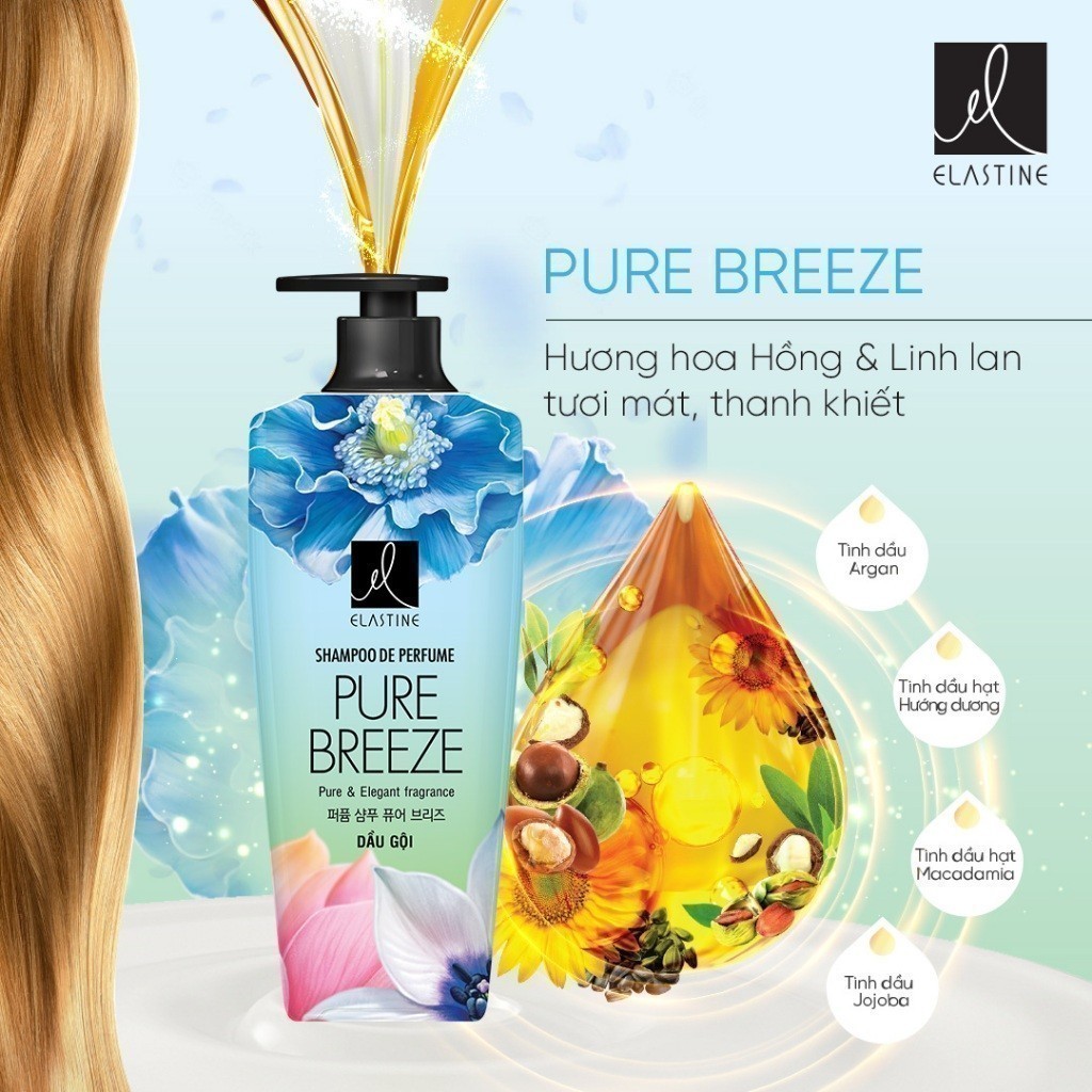 Ảnh Dầu gội Elastine De Perfume hương nước hoa 600ml 4