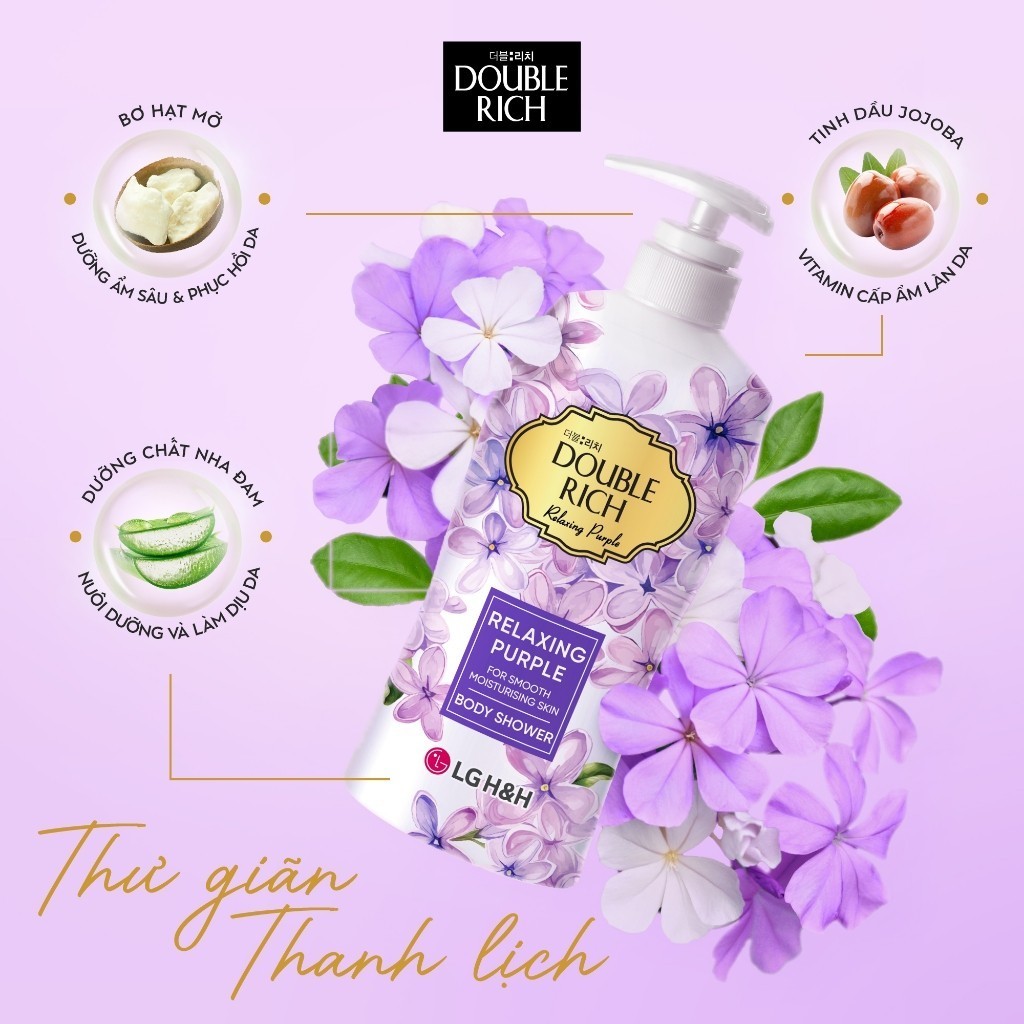 Ảnh Sữa tắm Double Rich Hương hoa chiết xuất từ thiên nhiên 800ml 3