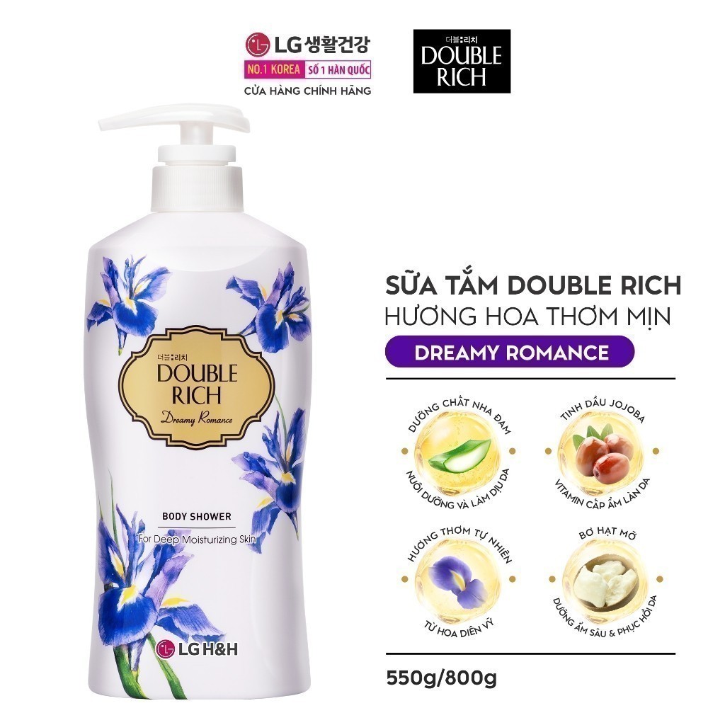 Ảnh Sữa tắm Double Rich Hương hoa chiết xuất từ thiên nhiên 800ml 2