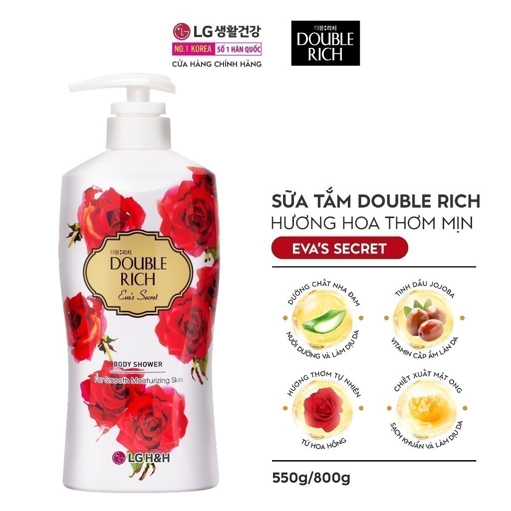 Ảnh Sữa tắm Double Rich Hương hoa chiết xuất từ thiên nhiên 800ml 4