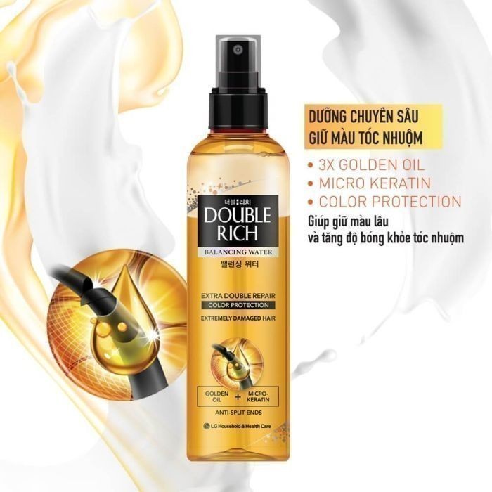 Ảnh Nước dưỡng tóc óng mượt dành cho tóc nhuộm Double Rich Extra Double Repair 120ml/250ml 3