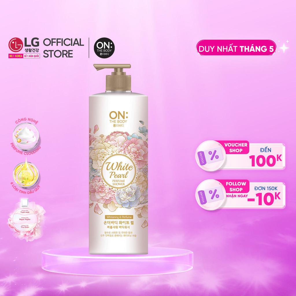 Ảnh Sữa tắm hương nước hoa The Body Perfume White Pearl bột ngọc trai 1000gr 1