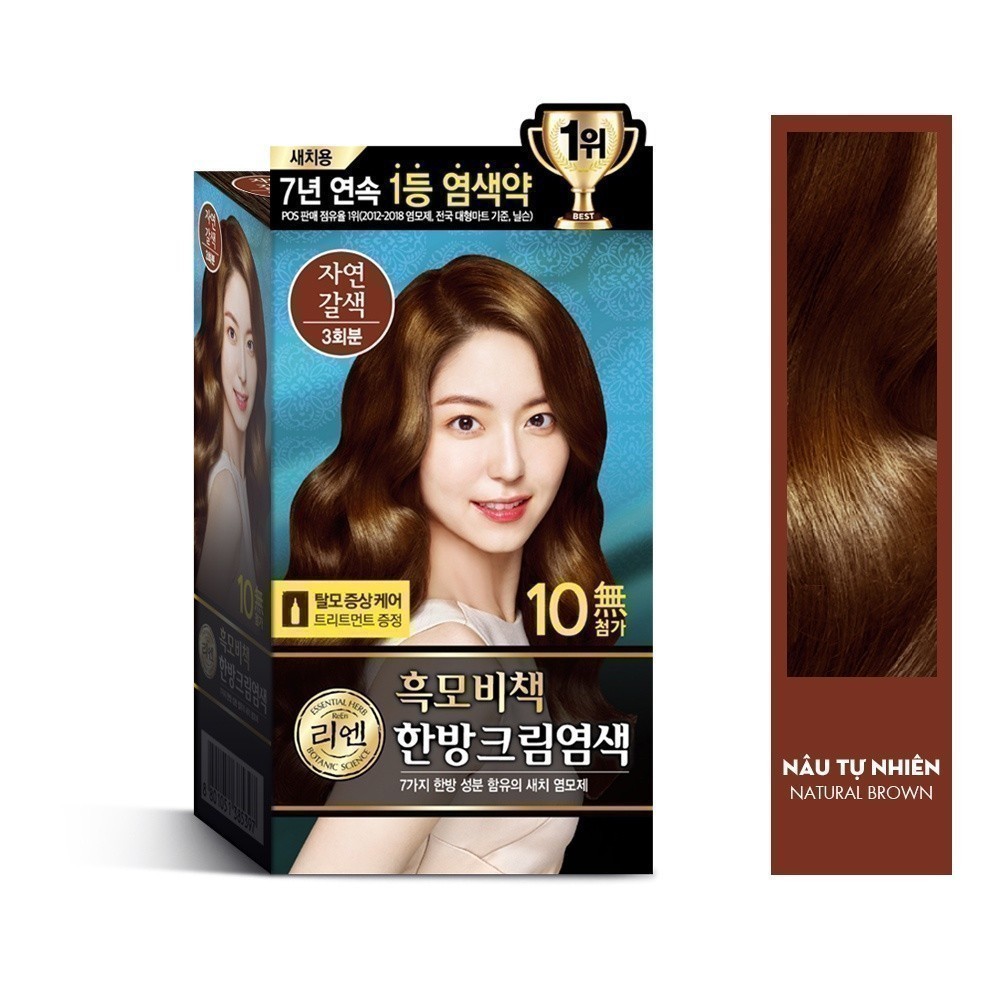 Ảnh Kem nhuộm tóc phủ bạc thảo mộc Reen Heaukmobicheak Oriental Hair Dye Cream 128g 4
