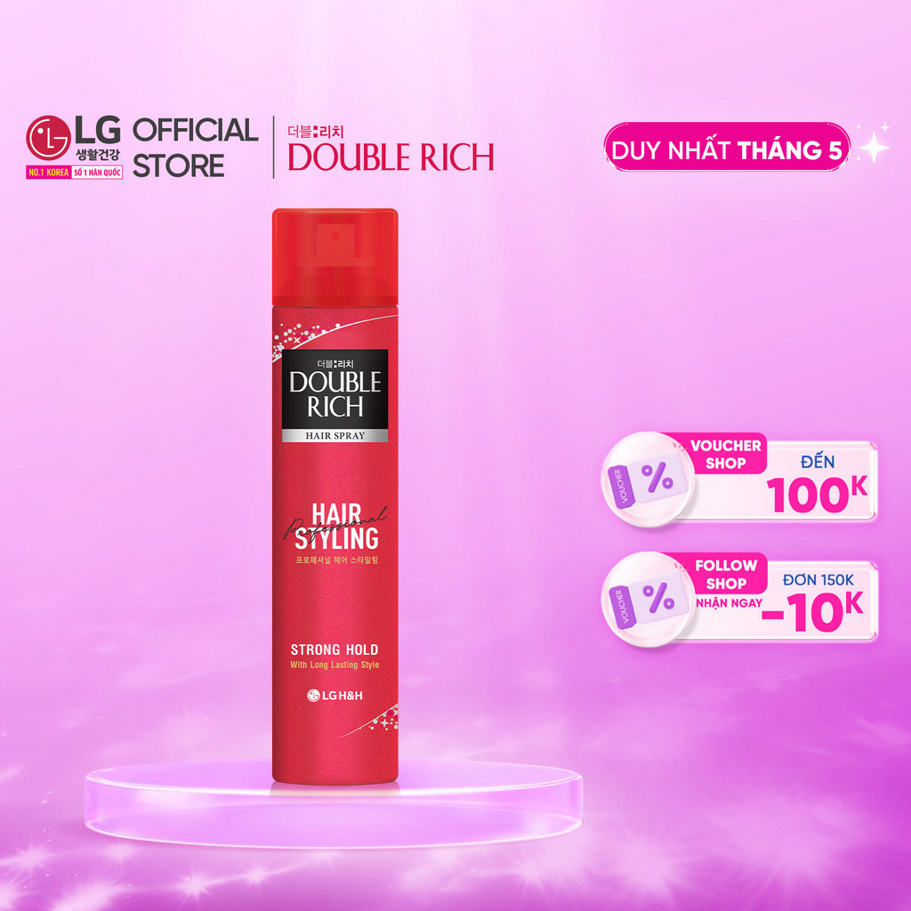 Ảnh Keo dạng xịt tạo kiểu và giữ nếp tóc Double Rich HAIR SRAY STRONG HOLD 170ml 1