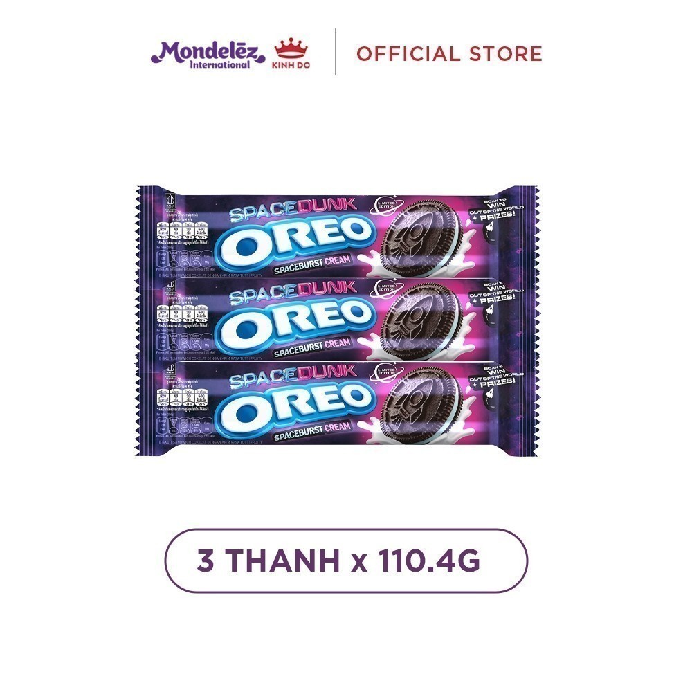 Ảnh Bánh Quy Sôcôla OREO SPACE DUNK SPACEBURST CREAM, Combo 3 Thanh X 110.4G 1