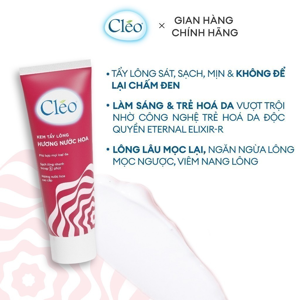 Ảnh [LIVESTREAM] Kem Tẩy Lông đa vùng Hương Nước Hoa Cléo Avocado Hair Removal For All Skin Type 70G 2