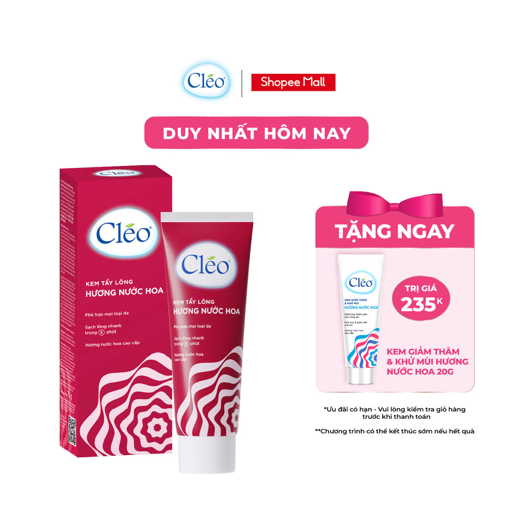 Ảnh Kem Tẩy Lông đa vùng Hương Nước Hoa Cléo Avocado Hair Removal For All Skin Type 70G 1
