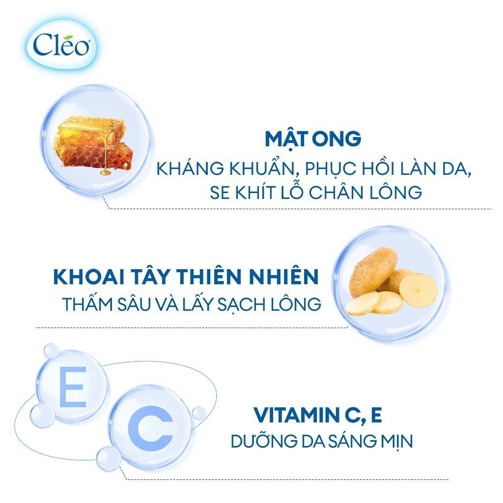 Ảnh Combo Kem Tẩy Lông Đa Vùng Cleo Hương Nước Hoa 70g và Kem Tẩy Lông Vùng Viền Bikini 50g 3