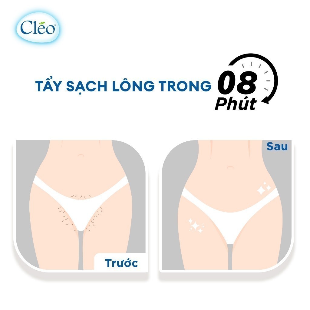 Ảnh Combo Kem Tẩy Lông Đa Vùng Cleo Hương Nước Hoa 70g và Kem Tẩy Lông Vùng Viền Bikini 50g 4