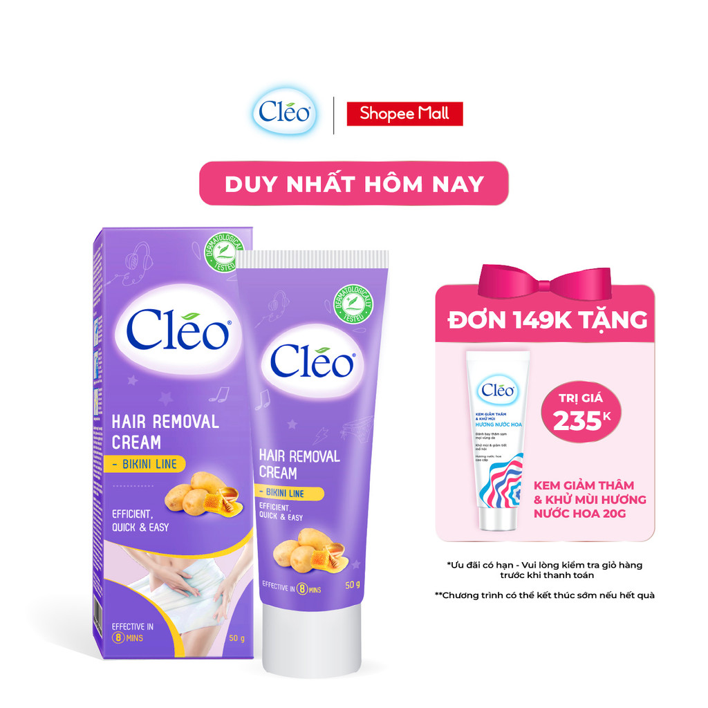 Ảnh Kem Tẩy Lông Chuyên Vùng Viền Bikini Cléo Avocado Hair Removal Bikini Line 50G 1