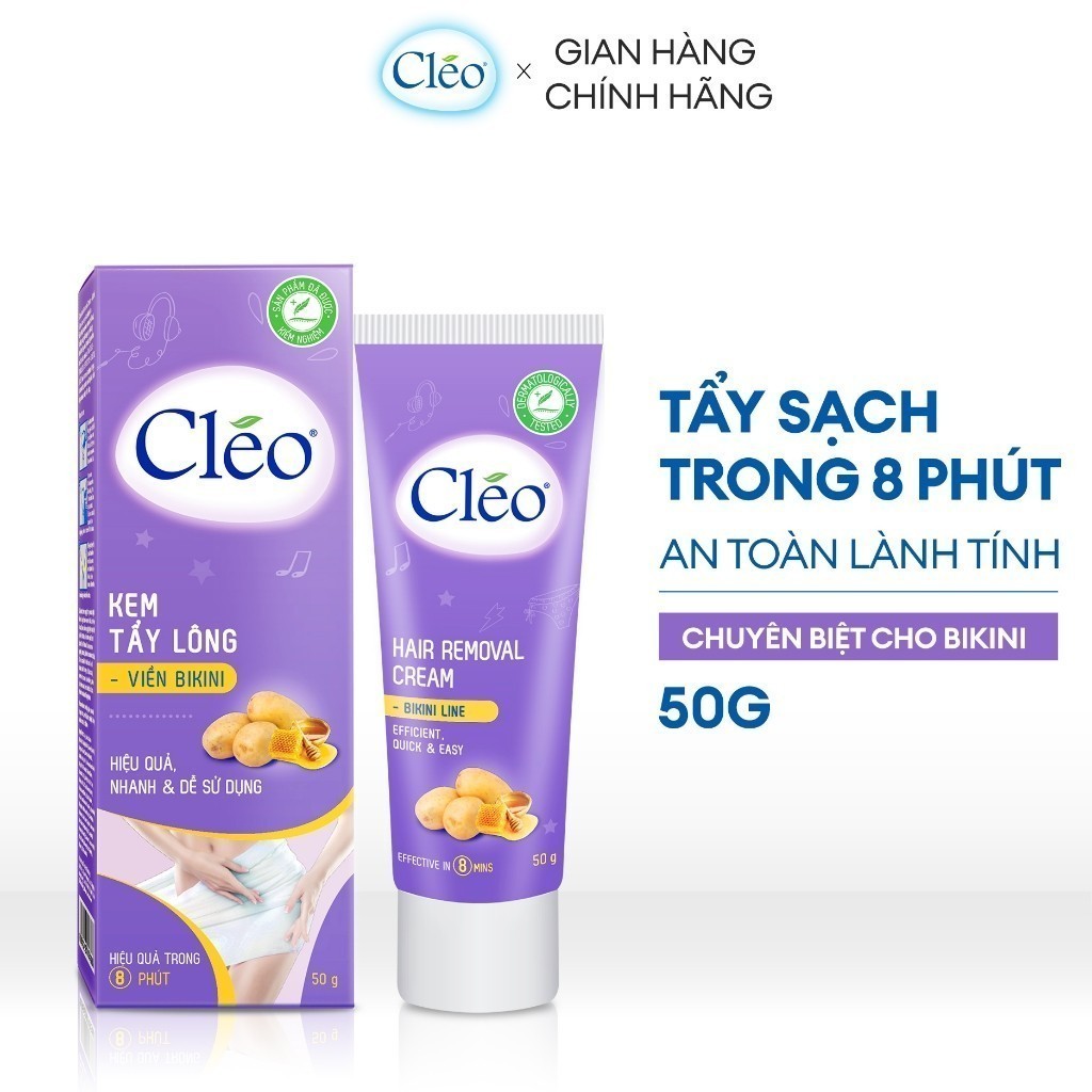 Ảnh Kem Tẩy Lông Chuyên Vùng Viền Bikini Cléo Avocado Hair Removal Bikini Line 50G 2