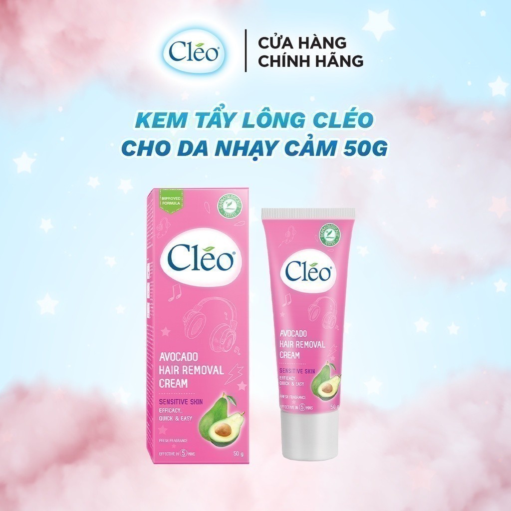 Ảnh Bộ đôi Kem Tẩy Lông Cléo 50g dành cho da nhạy cảm và Gel Dưỡng Da Sau Tẩy Lông Cléo 50g 3