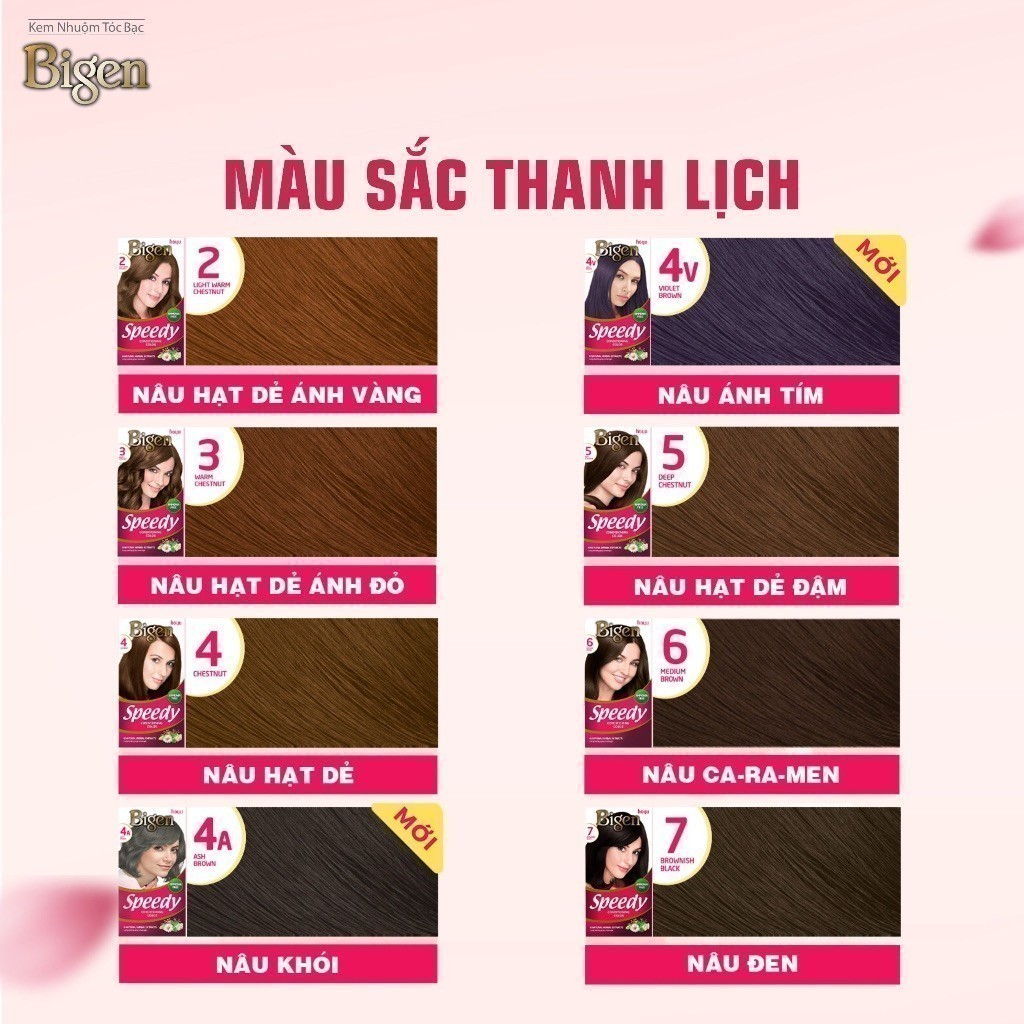 Ảnh Thuốc Nhuộm Tóc Phủ Bạc Dạng Kem Bigen Speedy Conditioning Color-Bigen Số Phủ Bạc Thảo Dược Thời Trang 80ml 3
