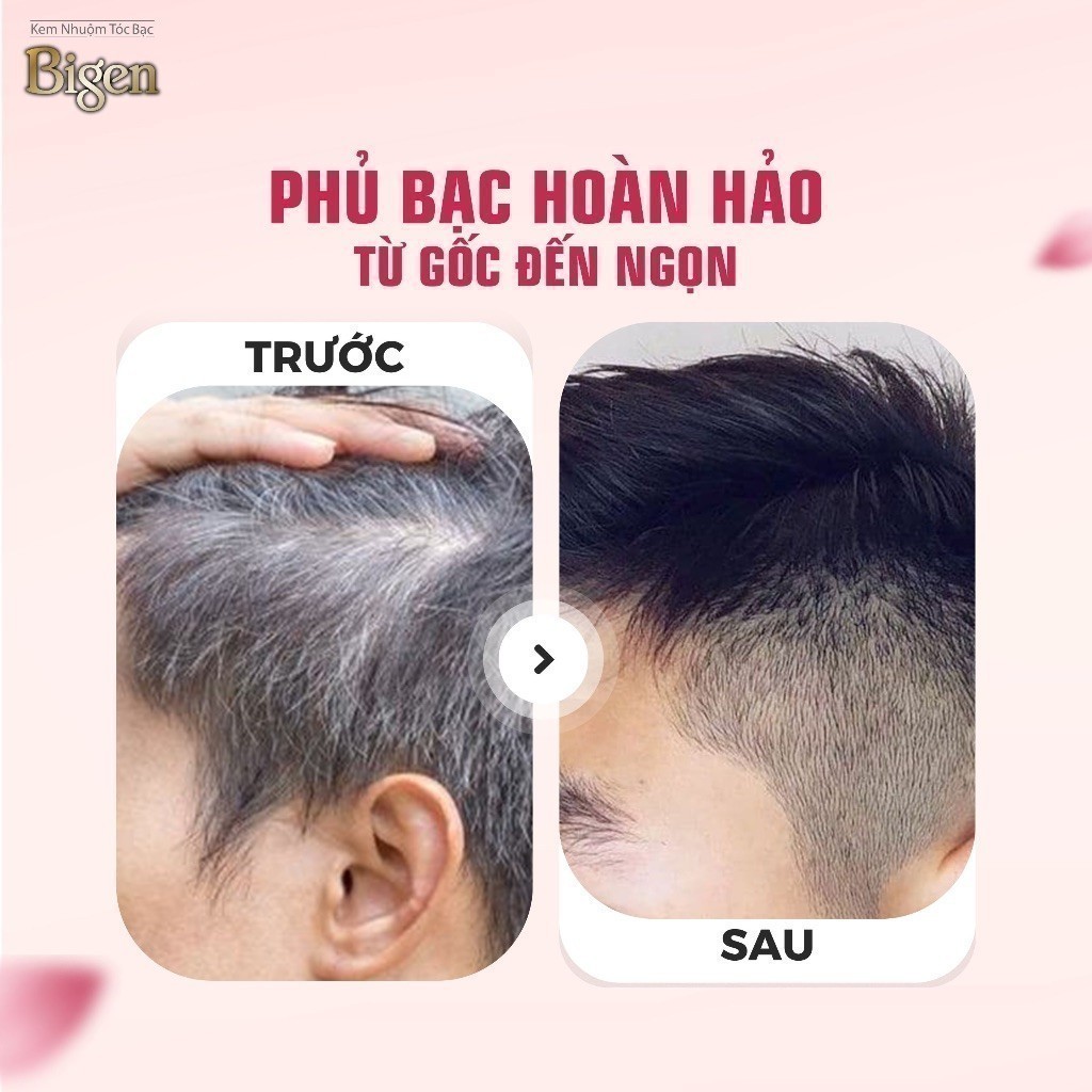 Ảnh Thuốc Nhuộm Tóc Phủ Bạc Dạng Kem Bigen Men  - Dành Cho Nam Phủ Bạc Thảo Dược Hoàn Hảo, Giảm Gãy Rụng 80ml 2