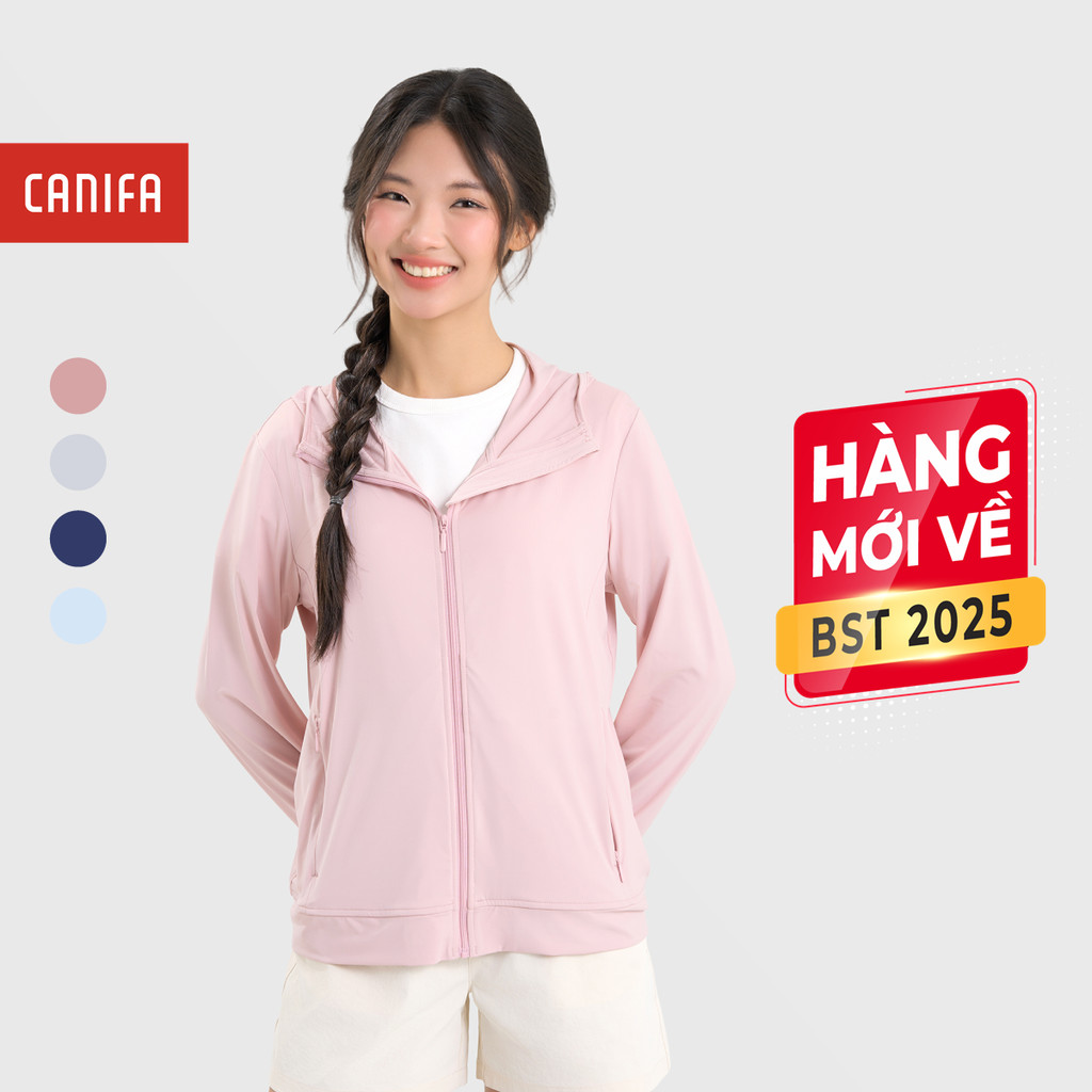 Ảnh Áo chống nắng nữ 2025 CANIFA dài tay có mũ dáng vừa vải mát lạnh 6OT25S003 1