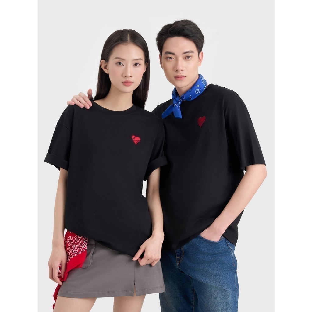 Ảnh Áo phông unisex người lớn CANIFA cổ tròn cộc tay có hình in 5TS25S007 1