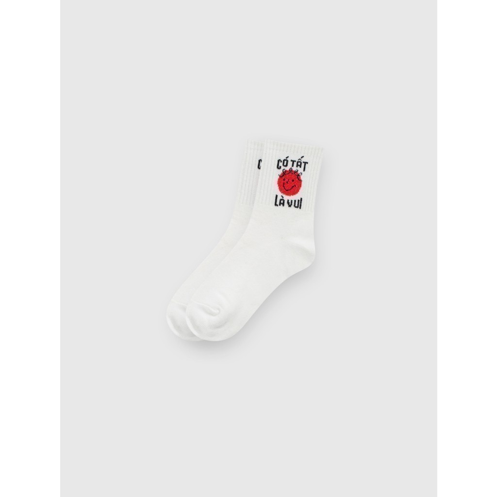 Ảnh Tất trẻ em unisex CANIFA cổ cao in họa tiết "Có tất là vui" 3AK23A004 2
