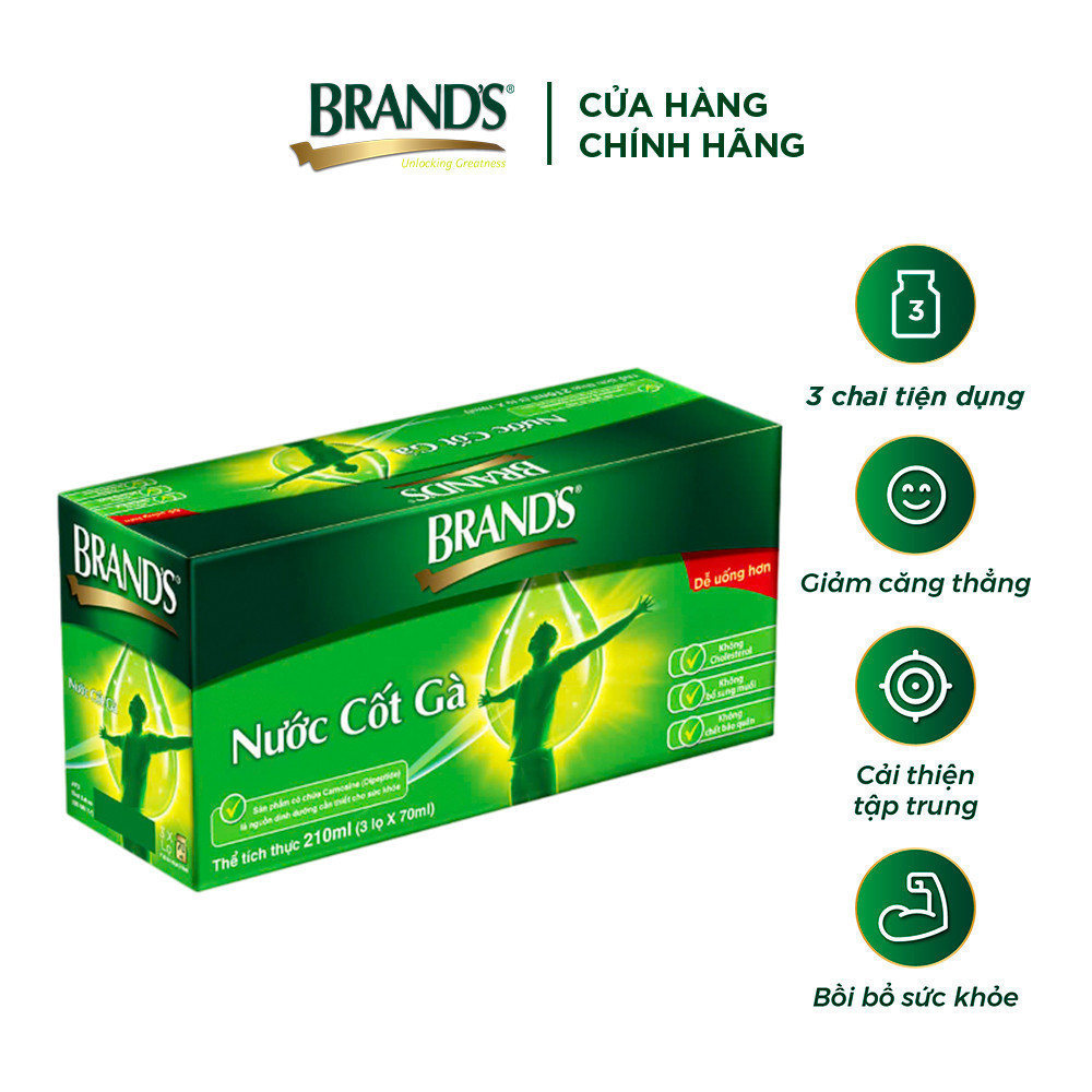 Ảnh Nước cốt gà BRAND'S Vị Truyền Thống (3 hũ x 70 ml) 1