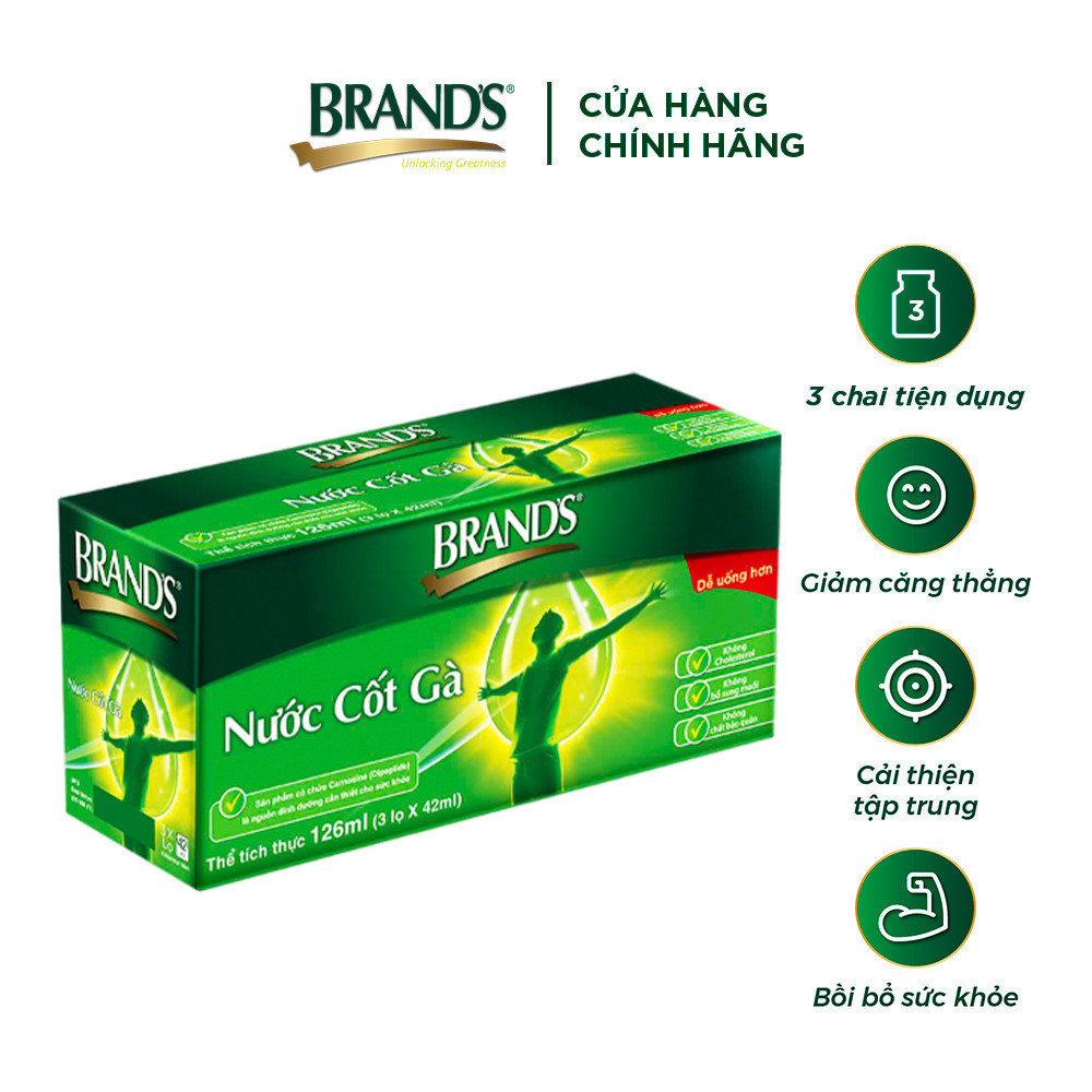 Ảnh Nước cốt gà BRAND'S Vị Truyền Thống (3 hũ x 42 ml) 1