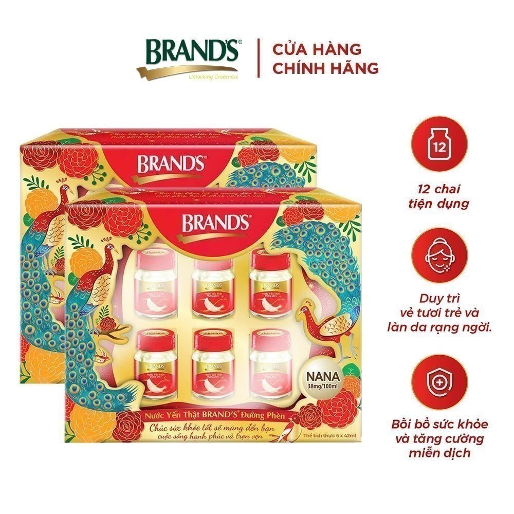 Ảnh Combo 2 Hộp quà yến BRAND'S đường phèn (42ml x 12 lọ) 1
