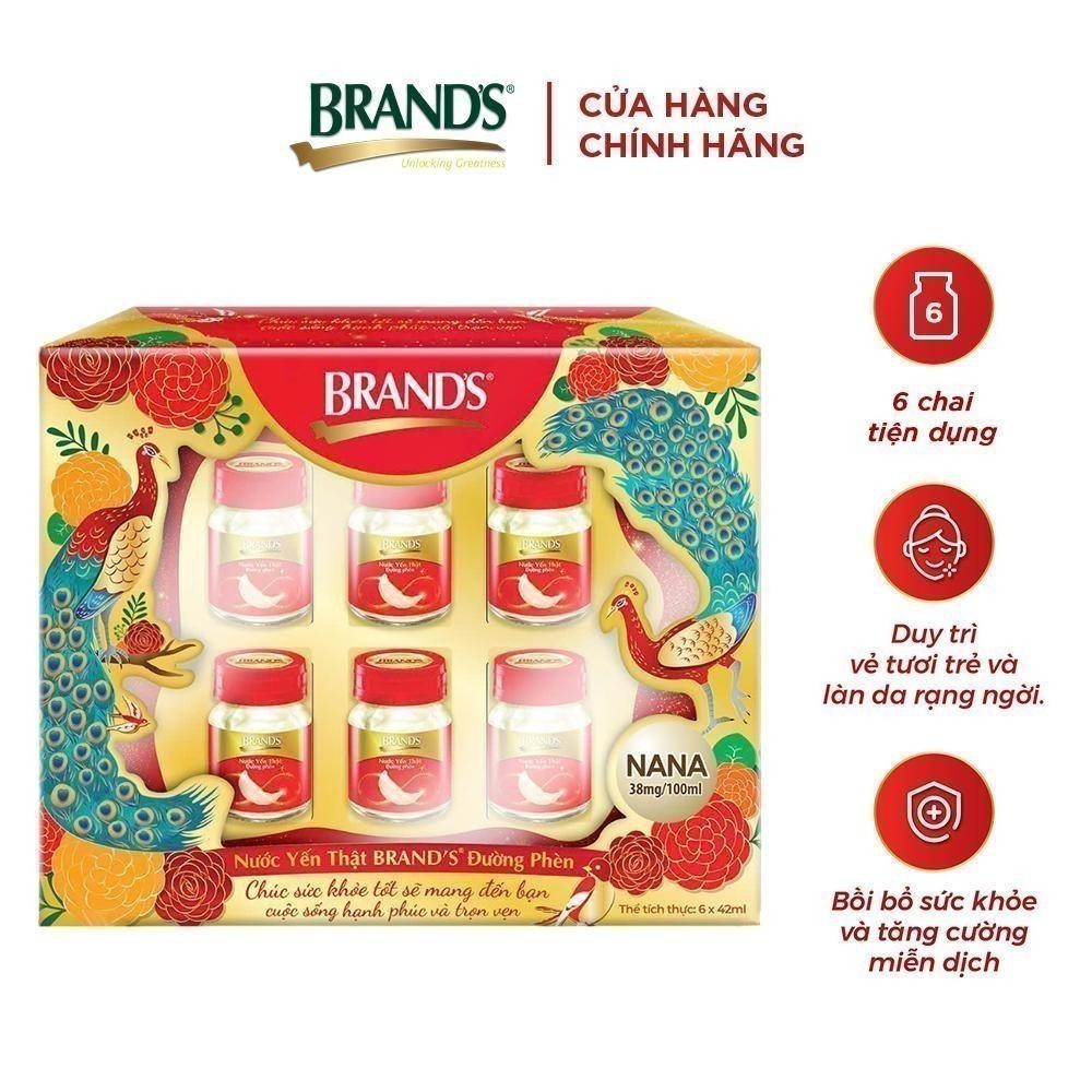 Ảnh Hộp quà yến BRAND'S đường phèn (42ml x 6 lọ) 1