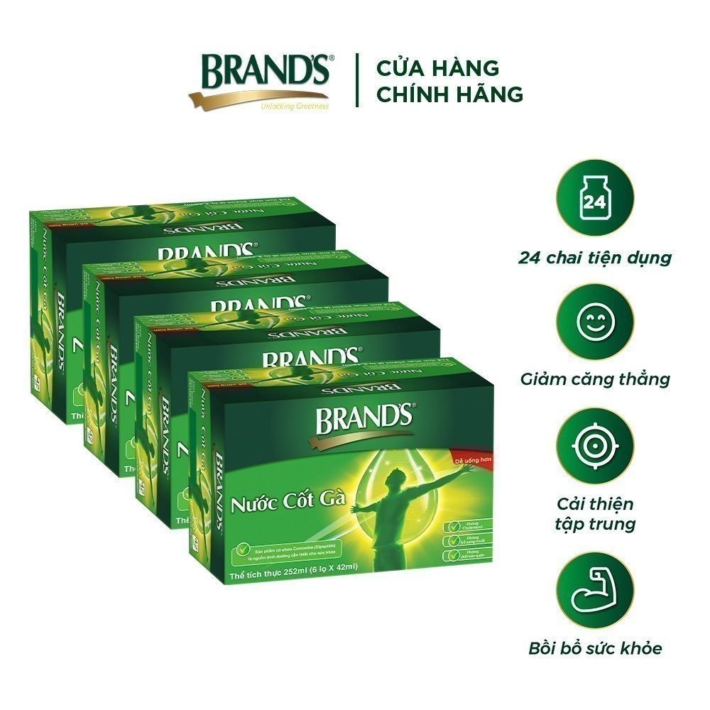 Ảnh Combo 4 nước cốt gà BRAND'S vị truyền thống (42 ml x 24 lọ) 1