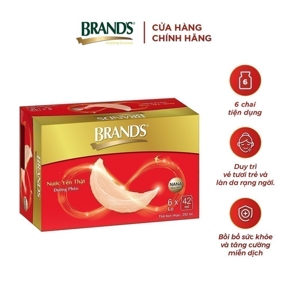 Ảnh Combo 1 Hộp nước cốt gà BRAND'S vị truyền thống 42 ml và 1 hộp nước yến thật BRAND'S đường phèn 42 ml 2