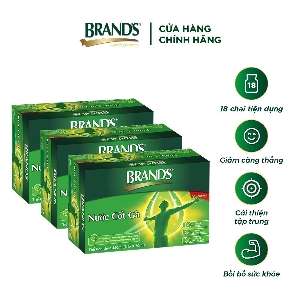 Ảnh Combo 3 Nước cốt gà BRAND'S Vị Truyền Thống (70 ml x 6 lọ) 1