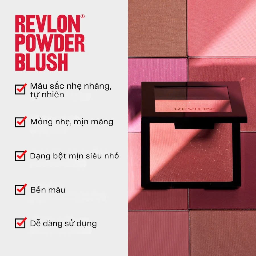 Ảnh Phấn Má Hồng Siêu Mịn Revlon Powder Blush 5g Kết Cấu Mỏng Nhẹ, Dễ Dàng Sử Dụng 3