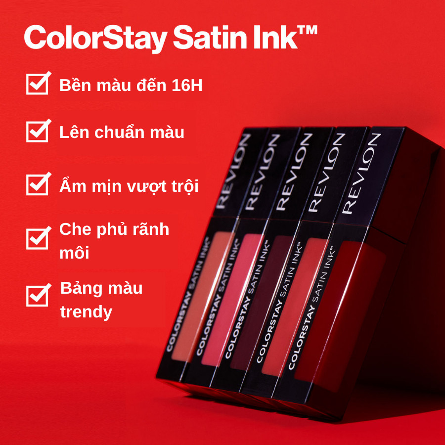 Ảnh Son Kem Bóng Lì Dưỡng Ẩm Revlon ColorStay Satin Ink Liquid Lipstick 2