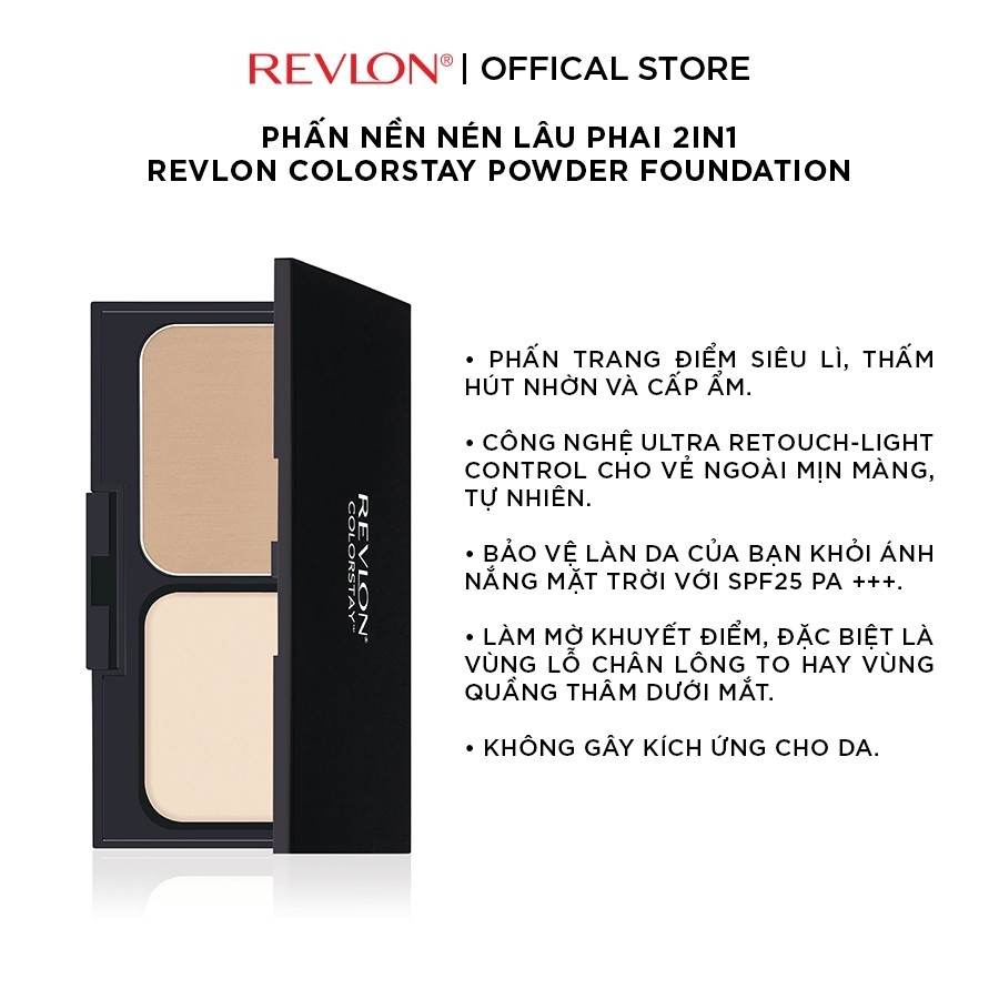 Ảnh Phấn Nền Dạng Nén Lâu Trôi 2in1 Revlon Colorstay Powder Foundation (10g) 1