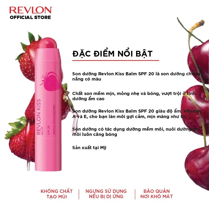 Ảnh Son Dưỡng Môi Có Màu Và Không Màu Revlon Kiss Balm 2.6g 2