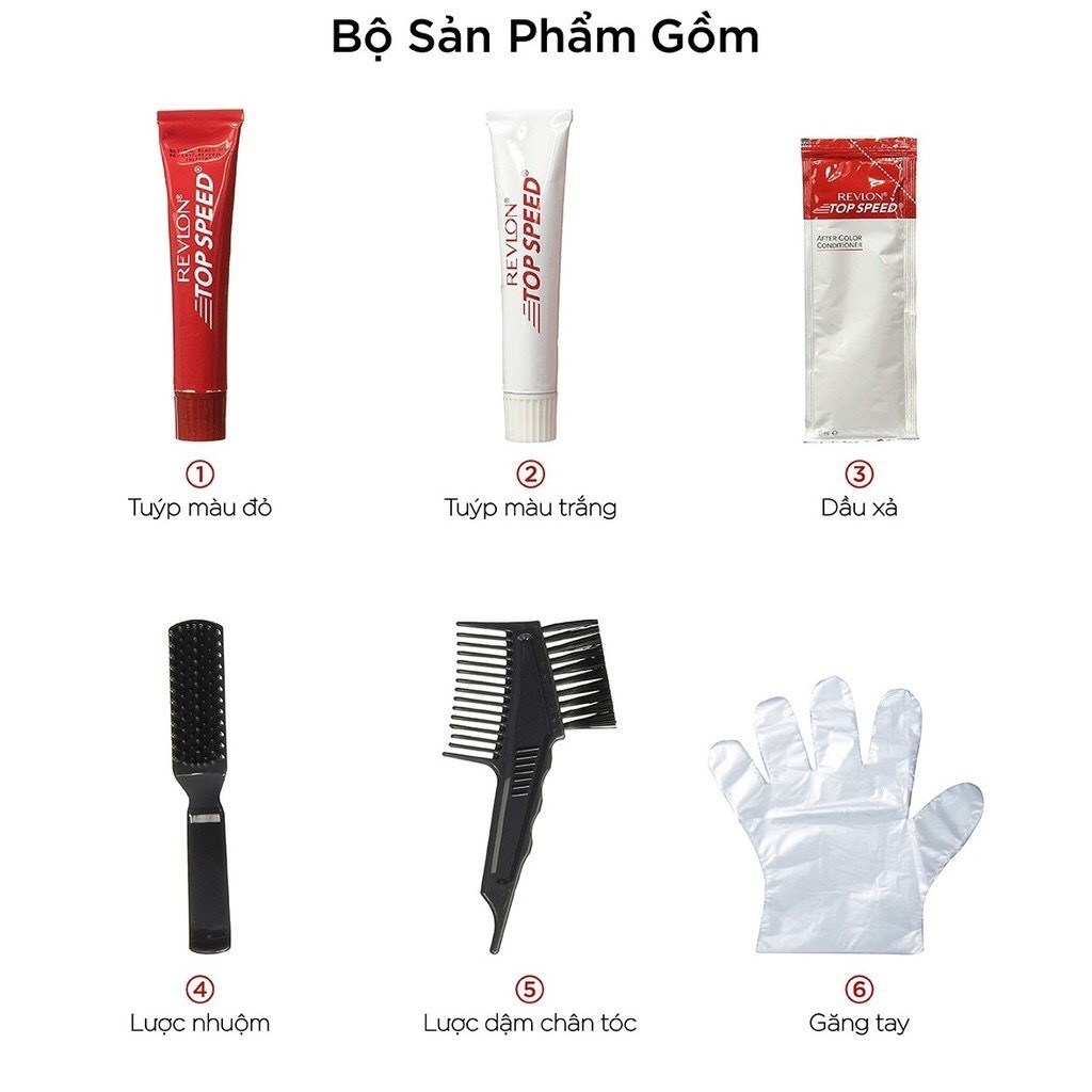 Ảnh Nhuộm Tóc Phủ Bạc Chiết Xuất Nhân Sâm Revlon Top Speed 4