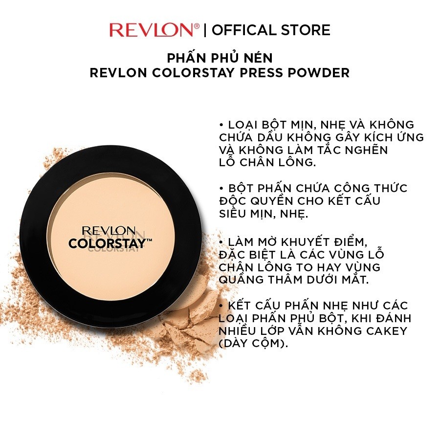 Ảnh Phấn Phủ Nén Lâu Phai Revlon Colorstay Pressed Powder (8.4g) 1