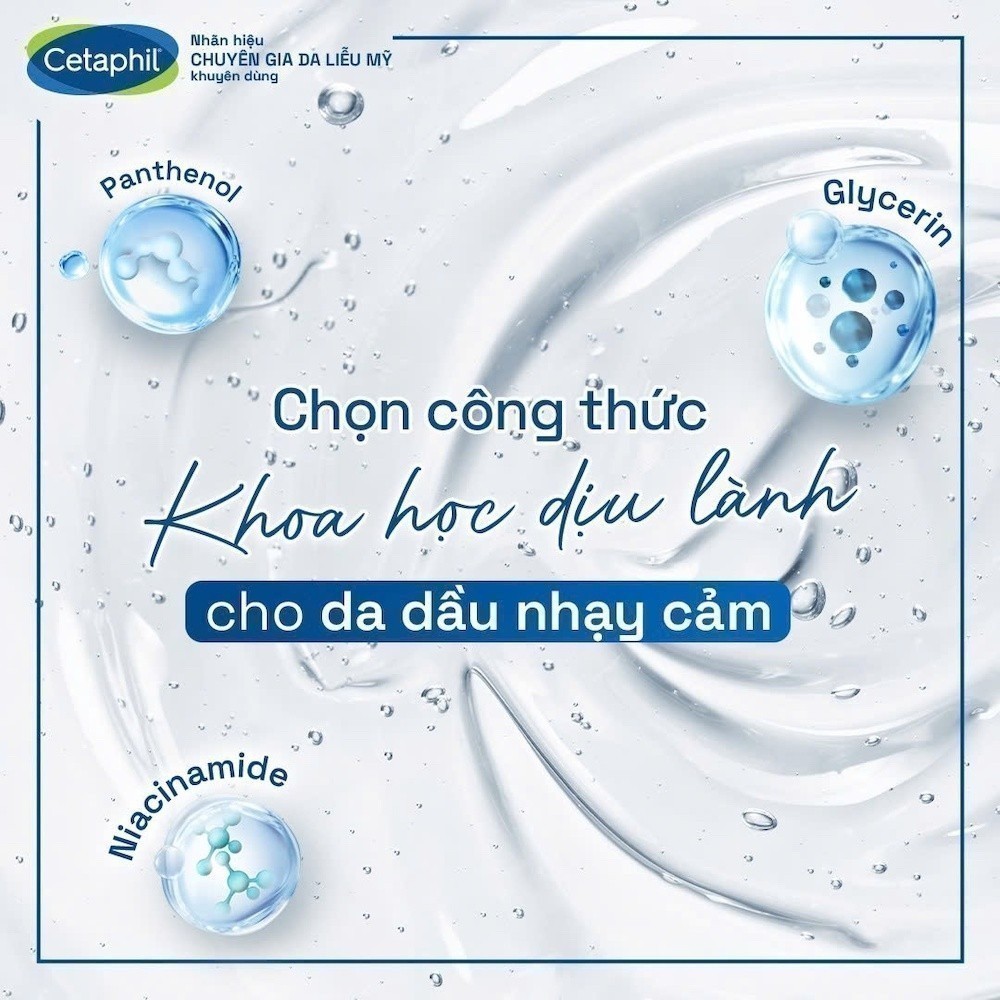 Ảnh [MỚI] Sữa rửa mặt dịu lành cho da dầu nhạy cảm CETAPHIL OILY SKIN CLEANSER 125ML 2