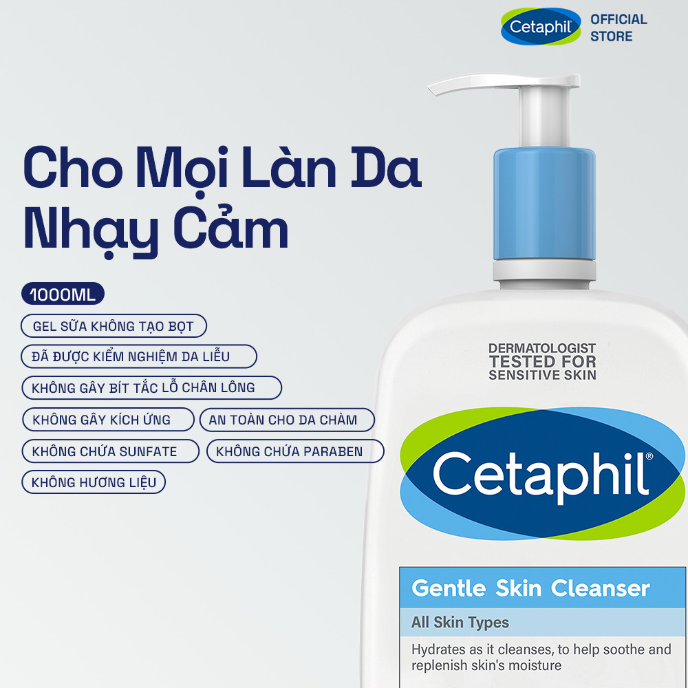 Ảnh Sữa rửa mặt dịu lành cho da nhạy cảm CETAPHIL GENTLE SKIN CLEANSER 1000ML 1