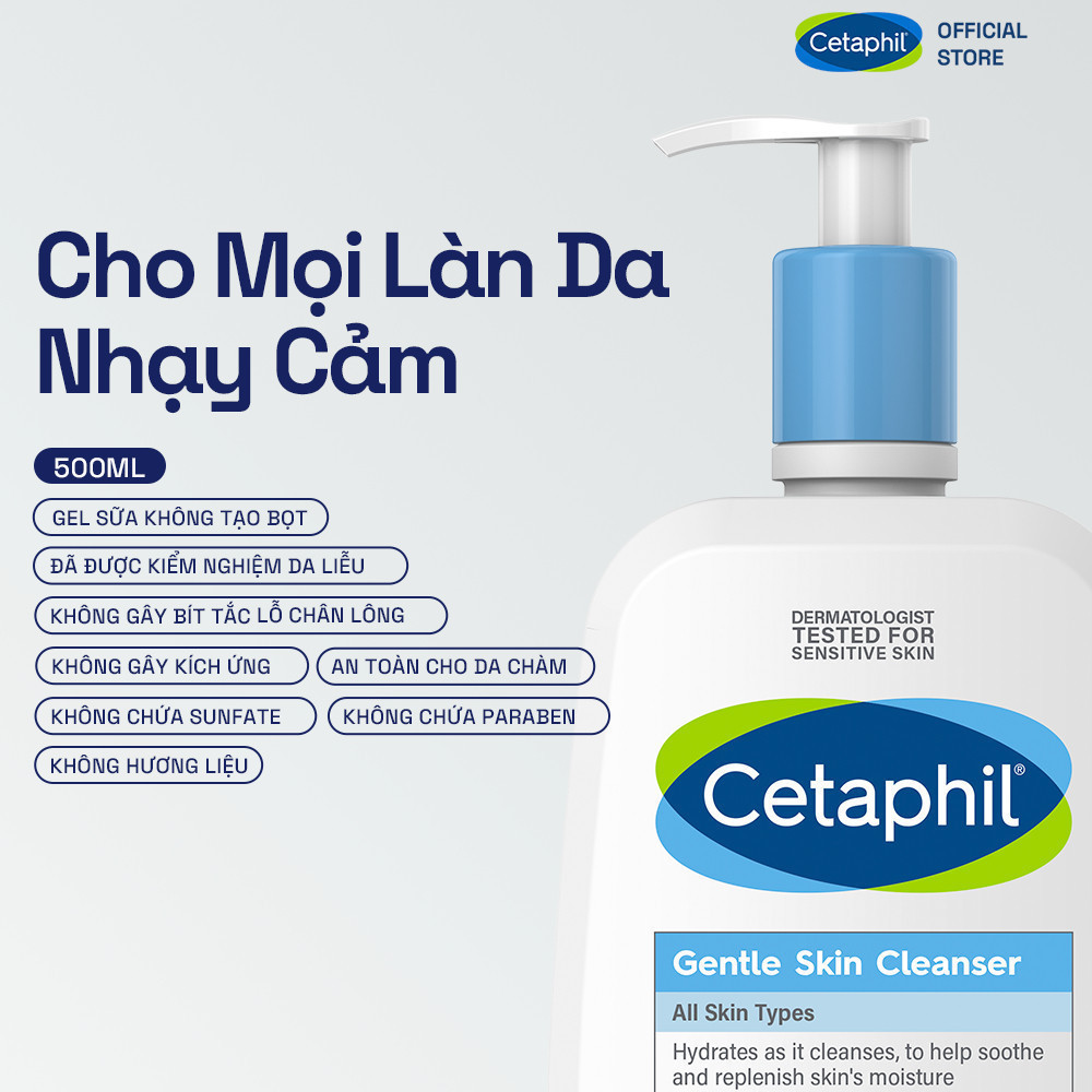 Ảnh Sữa rửa mặt dịu lành cho da nhạy cảm CETAPHIL GENTLE SKIN CLEANSER 500ML 1