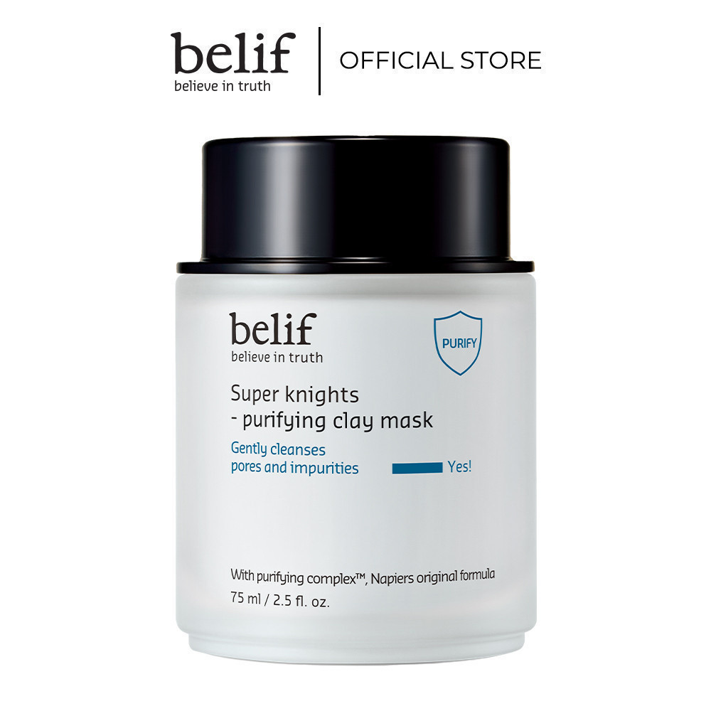 Ảnh Mặt nạ đất sét thanh lọc và làm sạch lỗ chân lông belif Super Knights Purifying Clay Mask 75ml 2