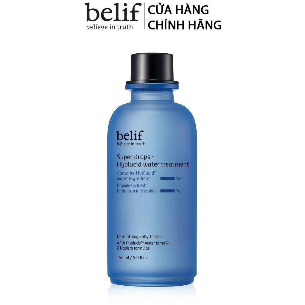 Ảnh Nước dưỡng cấp ẩm chuyên sâu chống oxy hóa belif Super Drops Hyalucid Water Treatment 150ml 2