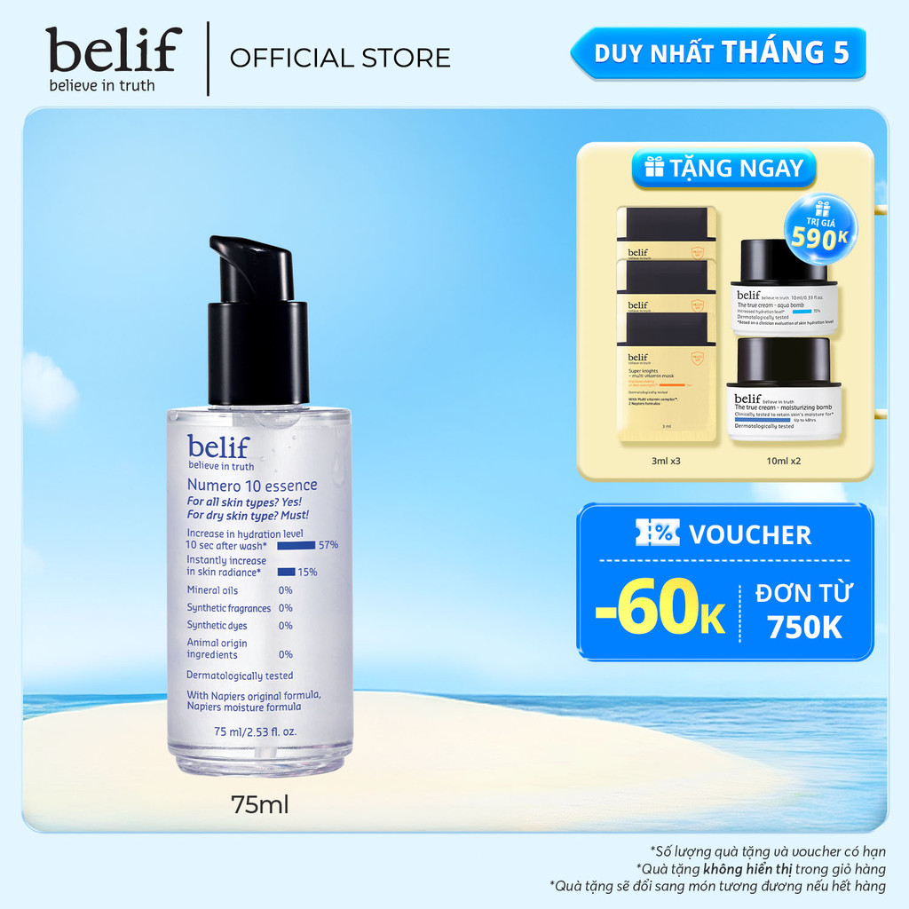 Ảnh Tinh chất khoá ẩm belif Numero 10 Essence 75ml 1