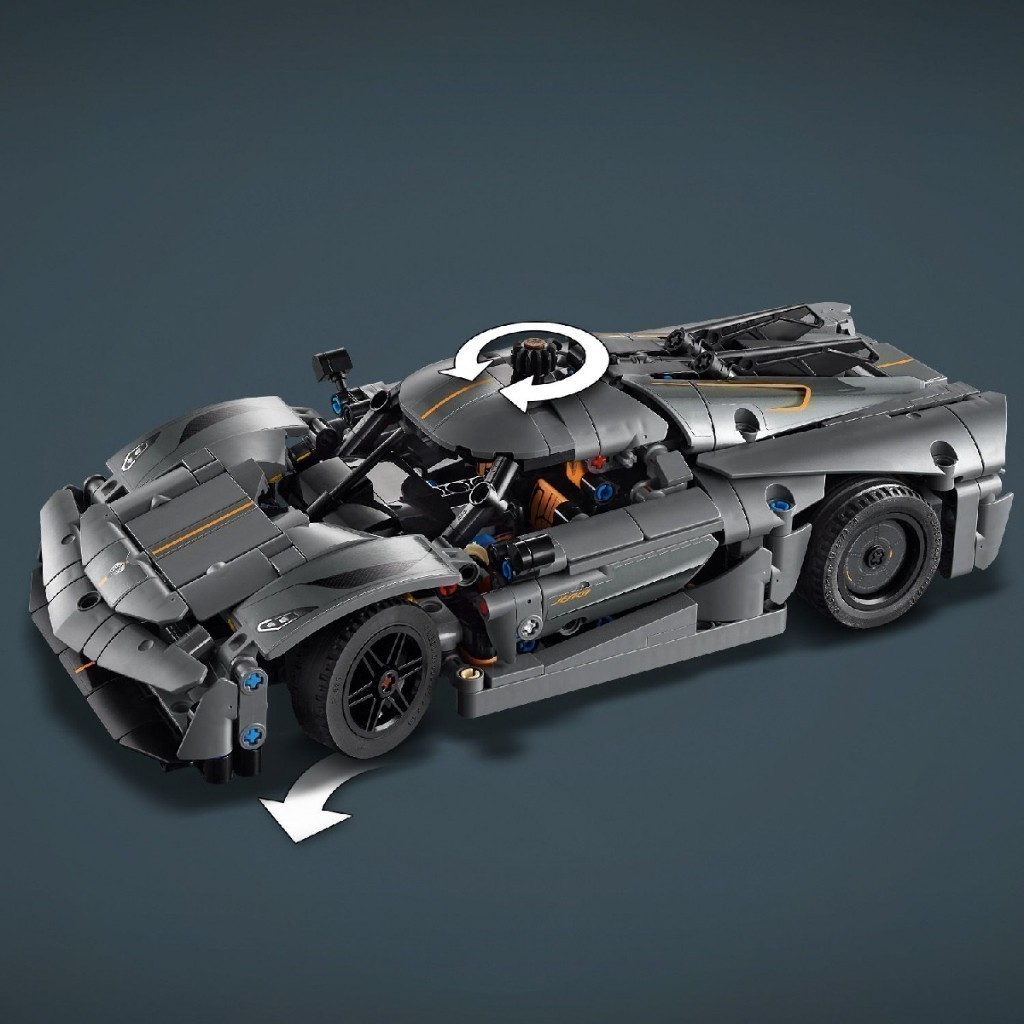 Ảnh LEGO TECHNIC 42173 Đồ Chơi Lắp Ráp Xe Thể Thao Koenigsegg Jesko Absolut Màu Xám (801 Chi Tiết) 2