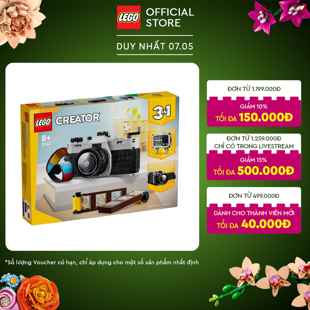 Ảnh LEGO CREATOR 31147 Đồ chơi lắp ráp Máy ảnh Retro (261 chi tiết) 1