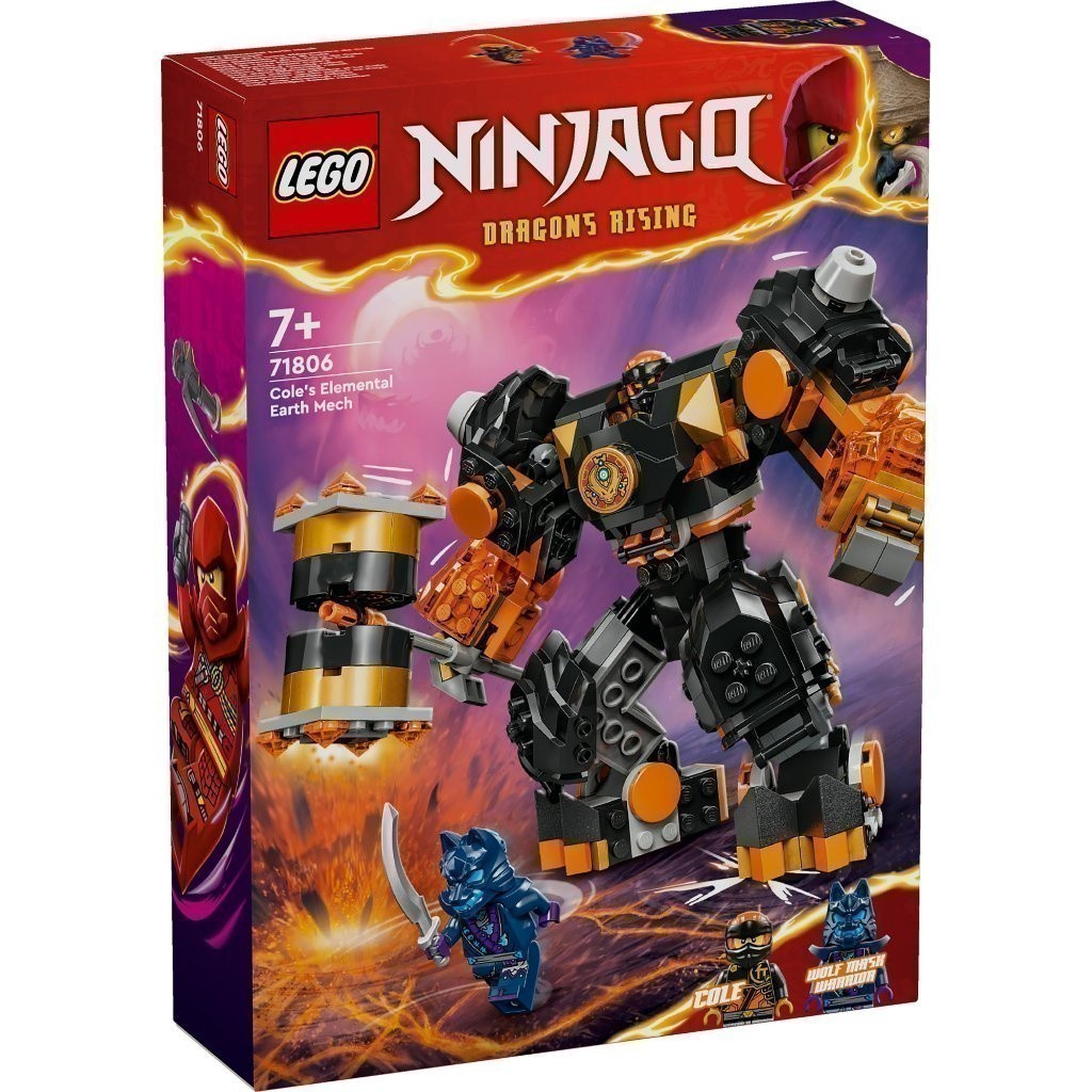 Ảnh LEGO NINJAGO 71806 Đồ chơi lắp ráp Chiến giáp của Cole (235 chi tiết) 2