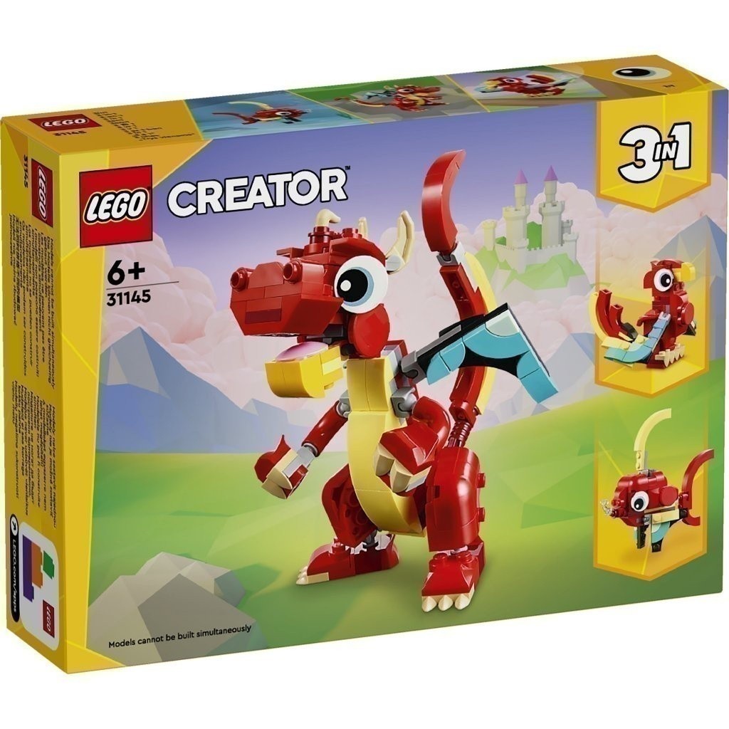 Ảnh LEGO CREATOR 31145 Đồ chơi lắp ráp Rồng đỏ may mắn (149 chi tiết) 2