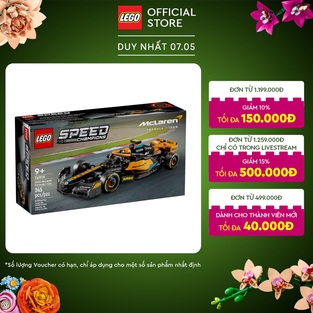 Ảnh LEGO SPEED CHAMPIONS 76919 Đồ chơi lắp ráp Siêu xe McLaren F1 (245 chi tiết) 1