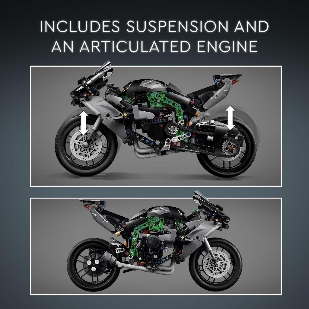 Ảnh LEGO TECHNIC 42170 Đồ chơi lắp ráp Xe mô tô thể thao Kawasaki Ninja H2®R (643 chi tiết) 3