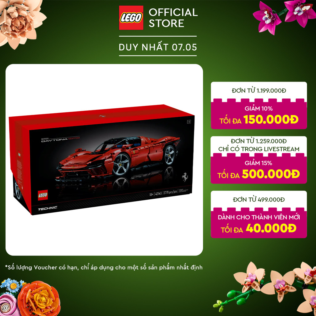 Ảnh LEGO TECHNIC 42143 Siêu Xe Ferrari Daytona SP3 (3778 chi tiết) 1