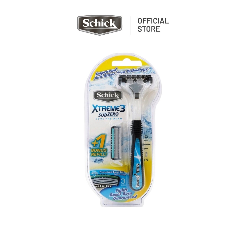 [Vỉ 1 Cán Và 2 Lưỡi] Dao Cạo Schick Có Thể Thay Lưỡi Dành Cho Nam Xtreme3 2S